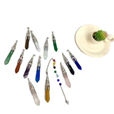 China Wholesale Natural Stone Crystal Pendant Hexagonal Meditation Pendulum Amulet Reiki Pendulum Healing From China for sale