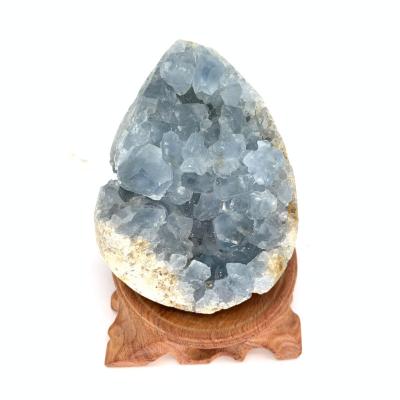 China China wholesale natural raw blue celestite crystal geode quartz rough cluster for fengshui decor for sale