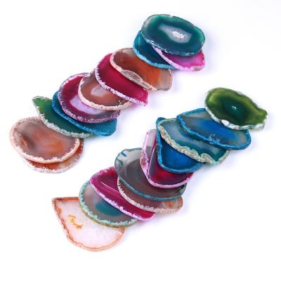 China China Wholesale Natural Energy Slices Agate Stone Coaster For Home Drinks Cup Coaster for sale