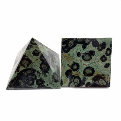 China Wholesale Natural Eye Healing China Peacock Stone Crystal Pyramid for Home Decoration for sale