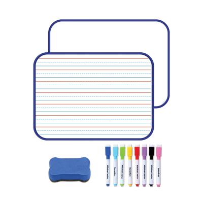 China Reusable On Sale Kids Erasable Blue Border 12X8 Portable Small Dry Erase Magnetic White Board for sale