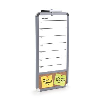 China 2023 2-in-1metal Frame Reusable High Quality Magnetic Dry Erase Weekly Planner Whiteboard for sale