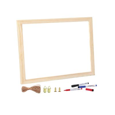 China Solid Color Pine Frame Wood Whiteboard Environmental Friendly Reusable Wood Premium Material for sale