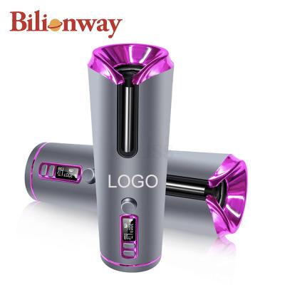 China Electronic Machine Mini Hair Curling Iron Automatic Ceramic Cordless Magic Wand Barrel Hair Styler Hair Curler Machine for sale