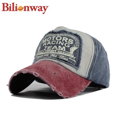 China Wholesale COMMON Logo Vintage Washed Hat Distressed 6 Brim Unstructured Curved Custom Baseball Cap for sale