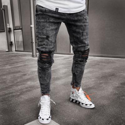 China QUICK DRY Men's Street Slim OEM Logo Black Jeans For Men Custom Causal Stretch Denim Europe and America Plus Size Men's Jeans for sale