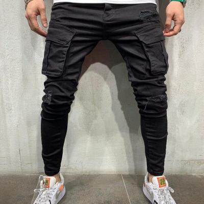 China 2022 new QUICK DRY custom pocket ripped jeans to stretch high quality men's skinny jeans denim jeans pants overall for sale