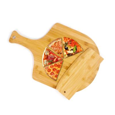 China Sustainable Pizza Making Tools Bamboo Wooden Pizza Peel Steak Bread With Foldable Handle For Easy Storage for sale