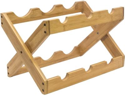 China Foldable Bamboo Stocked Countertop Wine Rack , Wine Rack Rack for sale