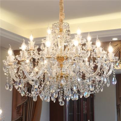 China Maria Theresa Modern European Modern Classic Glass Chandelier Large Hall Villa Hotel Project Style Pendant Light for sale