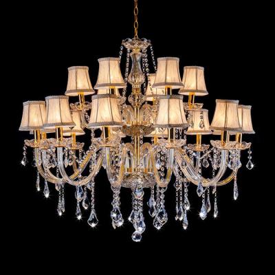 China Vintage Classic Large Post Lamp Hotel Lobby Baccarat Luxury Modern Pendant Light Modern Chandeliers for sale