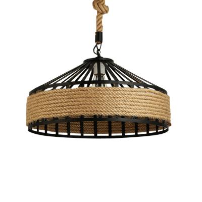 China American Rustic Vintage Large Metal Iron Attic Pendant Lamp Industrial Restaurant Hotel Style Pendant Light Hanging Lamp for sale