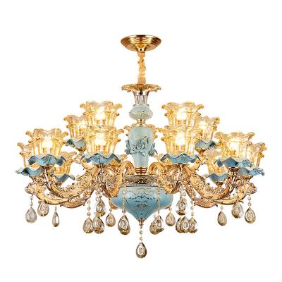 China EUROPEAN Empire Crystal Chandeliers Hotel Lobby Pendant Lights For Brazil for sale