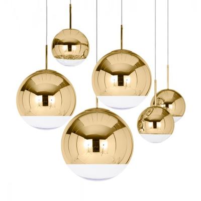 China Modern Decorative Gold Mickey Bubble Pendant Lamp Living Room Bedroom Glass Hanging Led Globe Pendant Light for sale