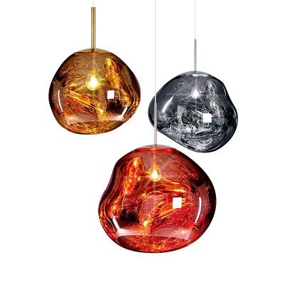 China Modern creative hotel home decorative modern fancy electroplate glass led pendant lamp for sale