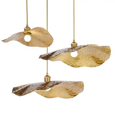 China Modern Modern Decorative Hanging Home Restaurant Bar Cafe Kitchen Dining Bedroom Lotus Leaf Led Industrial Pendant Lamp for sale