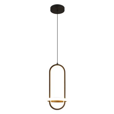 China Modern Industrial Home Restaurant Bar Cafe Bedroom Decorative Metal Led Kitchen Hanging Ring Pendant Light for sale