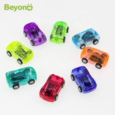 China Cheap Toy Plastic Transparent Mini Pull Back Car Eco-friendly Promotion Gift For Kids for sale