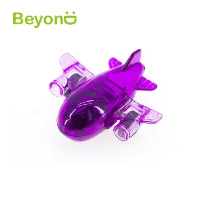 China Cheap Eco - Friendly Promotional Toys Plastic Pull Back Mini Transparent Plane Model for sale