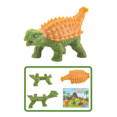 China Plastic Capsules Toys Mini Dinosaur Assemble Capsules Toys for sale