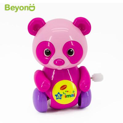 China Lovely Cogs Cartoon Animals Interactive Plastic Figures Wind Up Toy Panda for sale