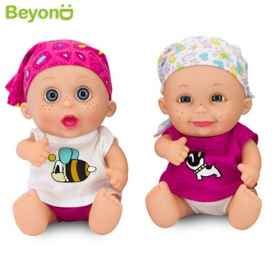 China Cute Face Expression 7 Inch Cute Soft Vinyl Realistic Reborn Baby Dolls Reborn With Sound for sale