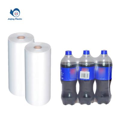 China 150 micron lldpe shrink film heat shrink custom printed wrap film excellent package strength flame retardant pe shrink wrap film for sale