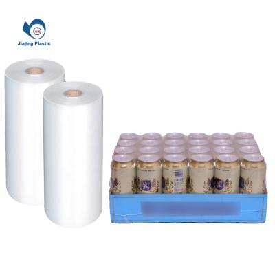 China Excellent Package Strength PE Shrink Film Industrial Printed White Heat Shrink Wrap Film for sale