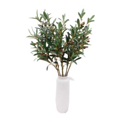 China Minimalist Artificial Olive Tree Branch Leaves For Home Decoration for sale