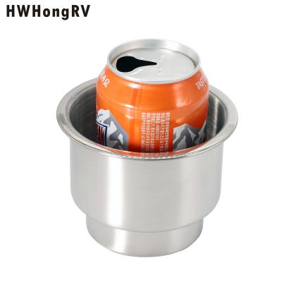 China Brief & HWhongRV Single Color Double Height Stainless Steel Step Car Cupholder With Leak For Boat And Vehicle Cup Holder Tray for sale