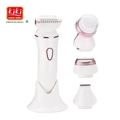 China With Charging Indicator Light KIKI NEWGAIN 4 in 1 IPX7 Multi-Function Waterproof Cleaning Brush Lady Facial Electric Shaver and Trimmers for sale