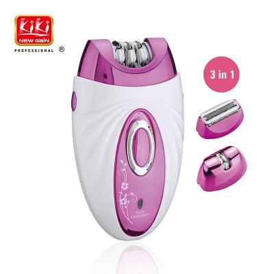 China 40 Minutes Use KIKI NEW GIAN Electric 3 in 1 Rechargeable Lady Epilator Shaver Hair Remover for Skin Beauty for sale