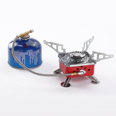 China Outdoor Folding Stainless Steel Grill Household Gas Stove Manual Outdoor Square Small Gas Stove for sale