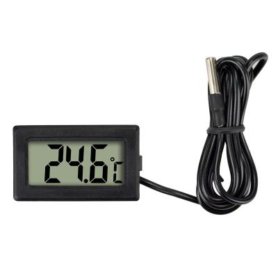 China Indoor Included Electronic Mini Waterproof Digital Display Thermometer Aquarium Fridge Water Temperature Gauge TPM-10 Probe for sale