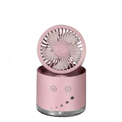 China Factory Cooling Mist Fan China Electric Mini Fans USB Powered Tabletop Cooling Air Fan Portable Desktop Humidifier for Home Office for sale