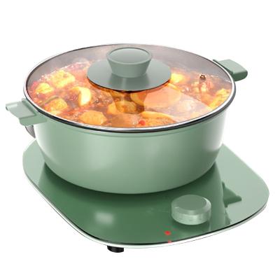 China 100/220V Multi Function Electric Hot Pot Household In-stock Electromagnetic Oven Integrate Multifunctional Electric Mini Cooker for sale