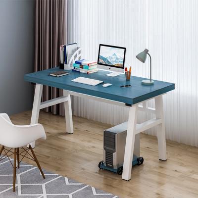 China Modern Low Price Rectangular Metal Table Wooden Home Office Desk For Home for sale