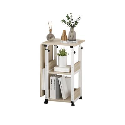 China PANEL Bedside Table Portable Bed Side Table With Wheels Design for sale