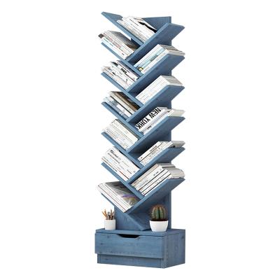 China (Other) Floor Adjustable Modern Tree Shaped Wooden Book Shelves Rack Shelf Storage Bookcase Shelving Office Shelving Rack for sale