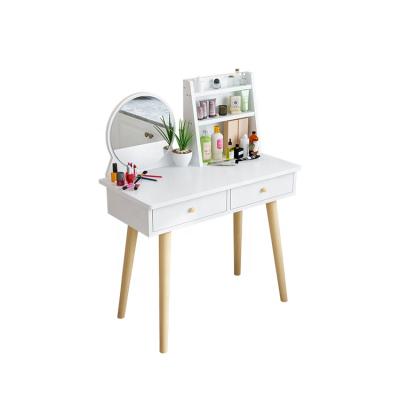 China (Others) Wholesale Adjustable Modern Bedroom MDF Mirrored Makeup Vanity Table for sale