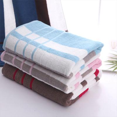 China Stripe Soft Surface 100% Cotton Embroidered Striped Towels For Sale for sale