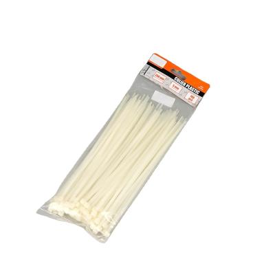 China High Precision Flame-Retardant Plastic Collars White Color Self Locking Nylon Cable Tie for sale