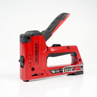 China Staple 4-in-1 Manual Steel Heavy Duty Nail Gun Hot Nail, GS Staple Gun for sale