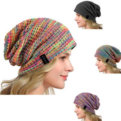 China ELLEWIN COMMON Fashion Colorful Women Cotton Slouchy Beanie Knit Beret Skull Cap Winter Slouchy Hat for sale