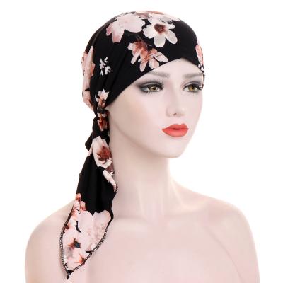 China New Arrival Women Multifunctional Bandana Pre Tied Chemo Cancer Hat Beanie Turban Headwear For Cancer Patients for sale