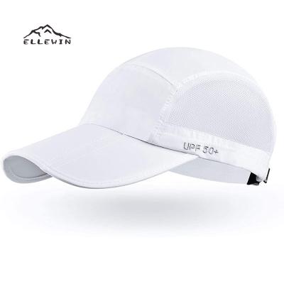 China ELLEWIN JOINT Custom Baseball Cap Outdoor Sports Quick Dry Hat Fitted Hat Micro Running Fiber Baseball Lightweight Foldable Brim Hats for sale