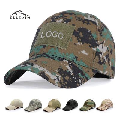 China ELLEWIN Multicam Casual Hats 6 Panel Camouflage Hats Military Baseball Cap Customized Army Camouflage Tactical Hats for sale