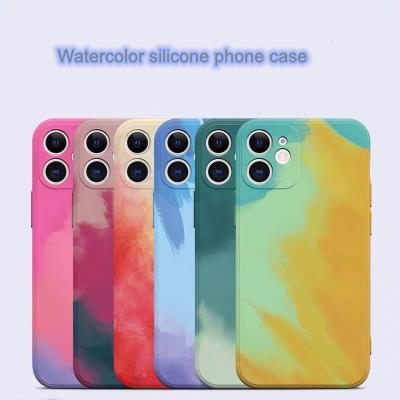 China Liquid Watercolor Shockproof ARK Silicone Phone Case For Phone 11/12 13 Cell Phone Cases for sale