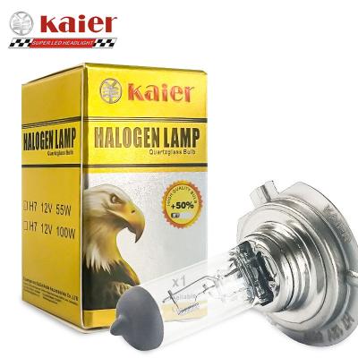 China Illuminate High Power H7 H4 H1 H11 Lamp KAIER X1 Car Halogen Bulb Factory High Power Clear Xenon Auto Light Bulb for sale