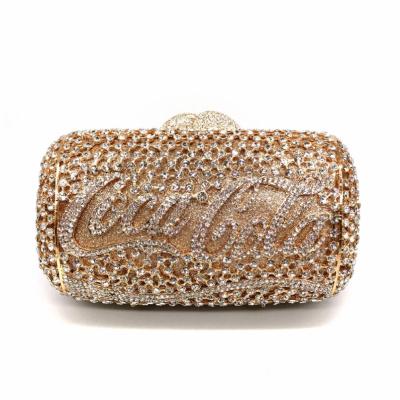 China China Luxury Factory Wholesale Diamante Coca Cola Minaudere Women Evening Party Prom Bag Crystal Rhinestone Clutch Bag For for sale